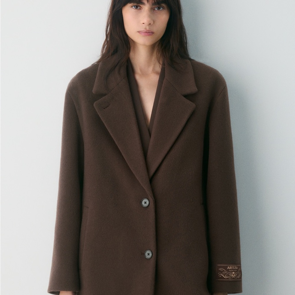 Aritzia brown pea coat - Picture 2 of 16
